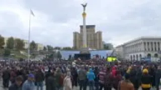 Rally against plan for election in eastern Ukraine