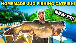 HOMEMADE Jug Fishing for TROPHY Catfish!!!!