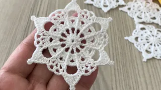 THIS MOTIF IS A GREAT SNOWFLAKE🥰 Crochet Runner and Blouse Model for Christmas