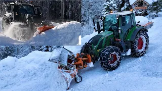 Winterdienst beim LU DENGG mit Fendt & Valtra | Schneeräumen auf Forststraßen in den Bergen | Hydrac