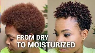 Styling my DRY natural hair!!  ( wash and go )