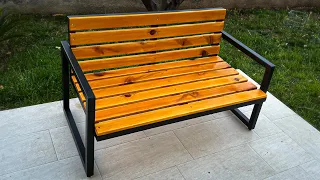 Making Modern Outdoor Bench |STEEL & WOOD|