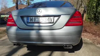 Exhaust sound cold start V12 Biturbo stock Mercedes w221 S600 m275