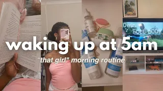 5AM "THAT" GIRL MORNING ROUTINE | reading, working out,   journaling & more