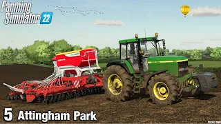 1ST CROP IN THE GROUND AND NEW SEED DRILL - CO-OP Multiplayer FS22 Attingham Park Ep 5