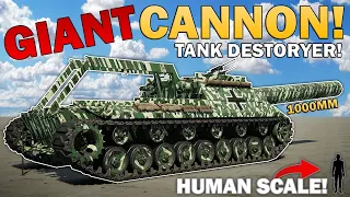 I Built A GIANT Tank Destroyer With Rounds BIGGER Than A Person! 1M WIDE In Sprocket!