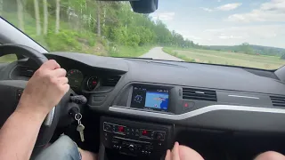 Citroën C5 sport mode on swedish roads