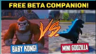 GET FREE BETA BABY KONG VS MINI GODZILLA COMPANION IN PUBG MOBILE|| GAMEPLAY