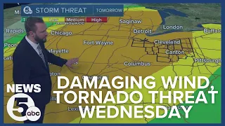 Strong to severe storms forecast for Northeast Ohio Wednesday