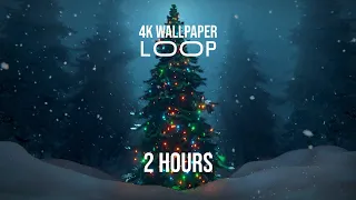 2 Hours Loop - Christmas Tree with lights - 4K UHD - Download link