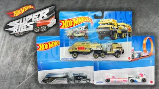 UNBOXING: 2023 Hot Wheels Baja Battalion Super Rig, Cyberrig & Rad Rider Rig Track Stars Trucks