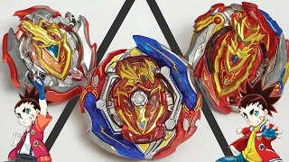 ACHILLES EVOLUTIONS TRIPLE BATTLE! - Union Achilles VS Cho Z Achilles VS Z Achilles [Beyblade Burst]