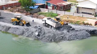 NEW Update Project!Wheel Loader In Sand Moving Rock , Dump Truck SCANIA 25T