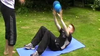 Abdominal Exercise - Crunch Throw with Medicine Ball