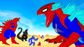 Rescue SUPERHEROES GODZILLA x KONG vs vs Evolution Of SPIDER SHIMO : Who Is The King Of Monster?