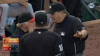 BAL@BOS: Out call overturned in the 2nd inning