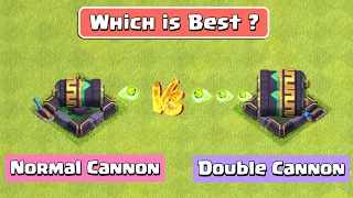 Normal Cannon vs Geared up Cannon | Normal vs Burst Mode - Clash of Clans