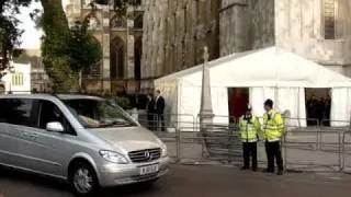 Pope Arrives at Westminster Abbey