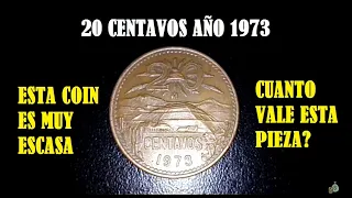 MONEDA DE 20 CENTAVOS 1973