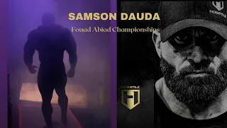 Samson Dauda Guest Posing at the Fouad Abiad Championships in Toronto 2022