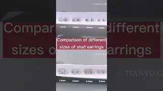 Moissanite diamond earring studs SIZE comparison