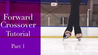 How to do Forward Crossovers on Figure Skates PT 1, Basic Figure Skating Tutorial