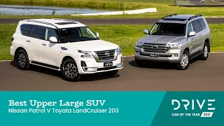 Nissan Patrol v Toyota LandCruiser | Best Upper Large SUV | Drive Car of the Year 2021