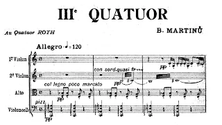Bohuslav Martinů - String Quartet No. 3, H. 183