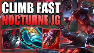 HOW TO PLAY NOCTURNE JUNGLE AND GAIN FAST FREELO! - Best Build/Runes S+ Guide - League of Legends