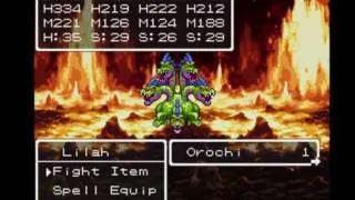 Dragon Quest 3 Snes Remix ( English Translation ) Boss Battle #4 Orochi parts 1 and 2