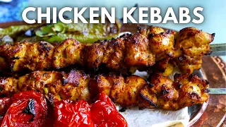 Turkish Chicken Shish Kebab - Succulent Chicken Skewers | ASMR COOKING