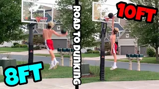 5’8” Kid Official 10ft Dunk Attempts!!! ROAD TO DUNKING - Episode 2