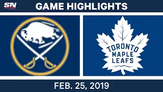 NHL Highlights | Sabres vs. Maple Leafs - Feb 25, 2019