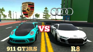 Car Simulator 2 Porsche 911 GT3RS Vs Audi R8 | Top Speed | Sound Test | Brake Test | Acceleration