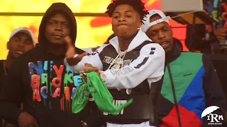NBA Young Boy : JMBLYA 2019 Youngboy jumps in the crowd Backstage in Dallas Texas with Kevin Gates