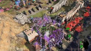 Age of Empires 4 - 3v3 MASSIVE SIEGE AND ARMIES | Multiplayer Gameplay