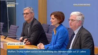 Katja Kipping und Bernd Riexinger zum Koalitionsvertrag von CDU, CSU und SPD am 12.03.18