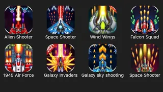 Top 8 Space Shooter Android Games: Galaxy Attack, Space shooter, Falcon Squad, Galaxy Invaders
