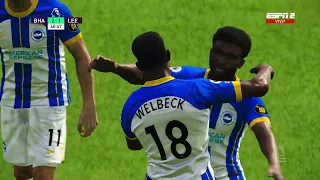 Brighton vs Leeds - Match & Goals - eFootball PES 2021 - Gameplay PC