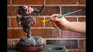 I PAINTED THE GOD OF WAR KRATOS! (3D PRINTING)