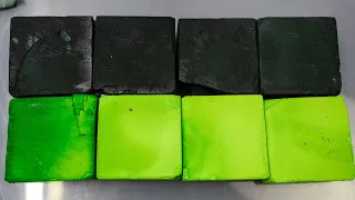 Black & Lime, Dusty Dip Dyed Gym Chalk Blocks | ASMR