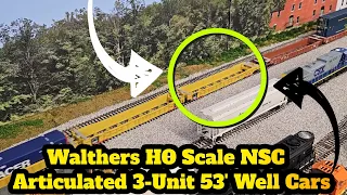 Walthers Mainline NSC 53' Articulated Well Cars: New Budget Model Trains for your Model Railroad!