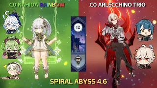 C0 Nahida Rainbow | C0 Arlecchino Trio - Abyss 4.6 Floor 12 Genshin Impact