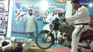 Bike on Stomach. in Noor Fight Club.Admssion open 03215985594