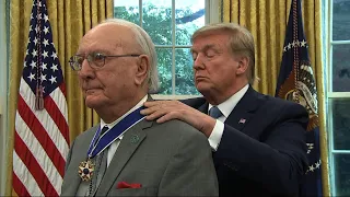 Trump awards Medal of Freedom to Robert Cousy