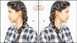 2 MINUTE TWISTED ROPE BRAID HAIRSTYLE | Heatless Easy Hairstyle || TipsToTop By Shalini