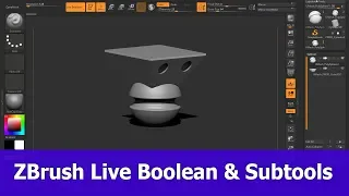 ZBrush 2018 Live Boolean Tutorial : Subtools