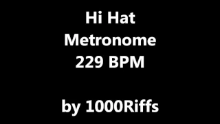 Hi Hat Metronome 229 BPM - Beats Per Minute