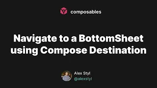 Navigate to a BottomSheet using Compose Destinations