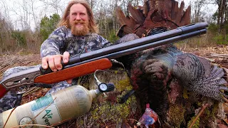 Catch Clean Cook Turkey in Mud with the Air Shotgun - Cooking in Mud- Air Rifle catch and cook